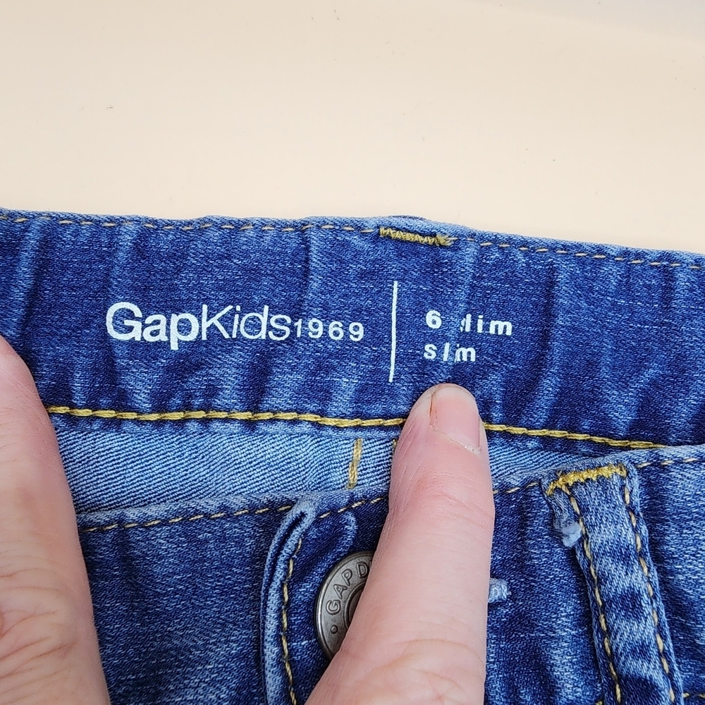 Gap Kids Jeans Girls 6 Slim Blue Faded - Picture 9 of 9